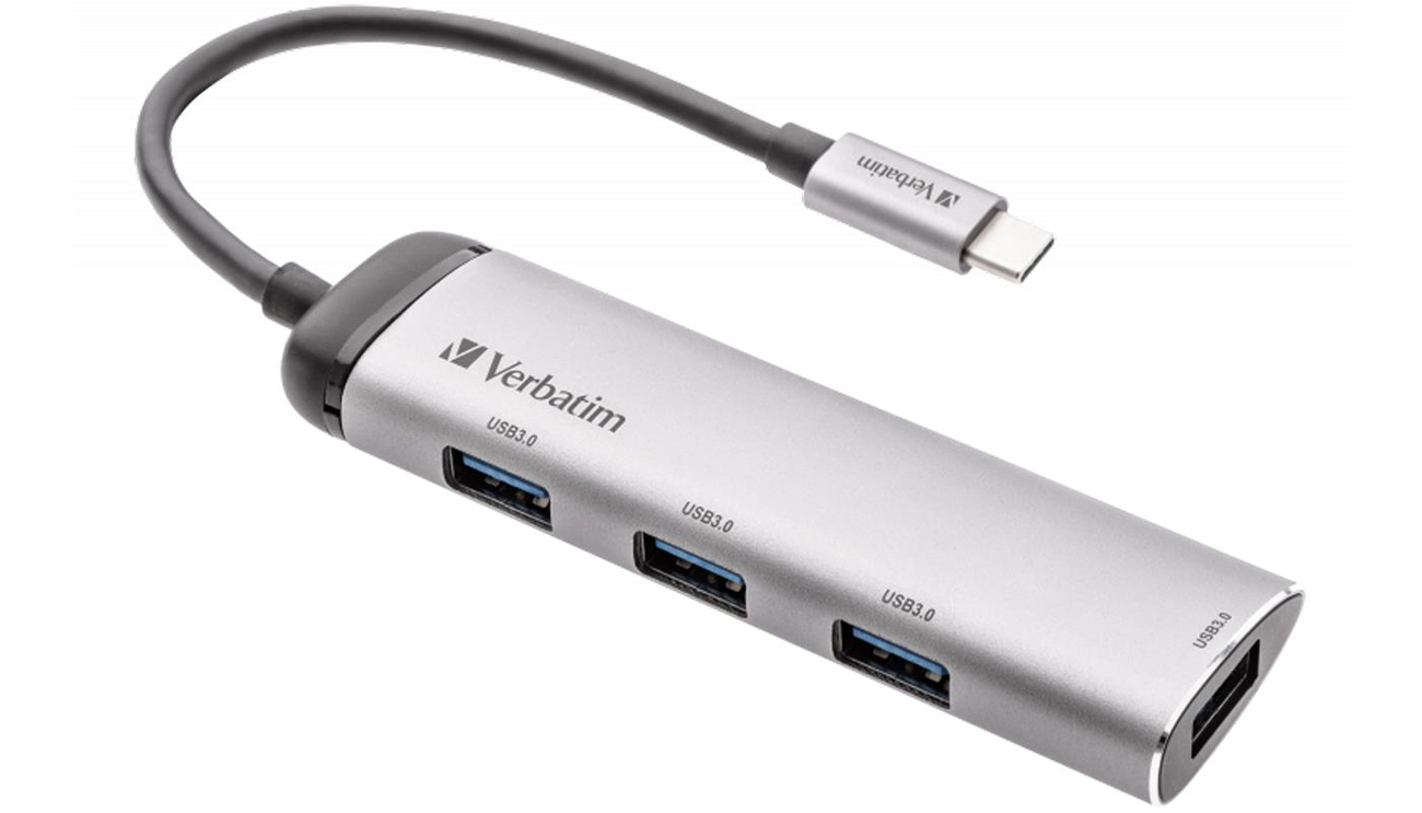 Hub USB Verbatim USB-C - 4x USB 3.0 1x USB-C