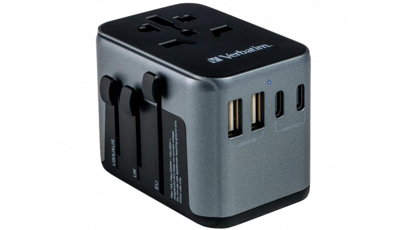 Universeller Reiseadapter Verbatim UTA-03 USB-C PD 30W QC