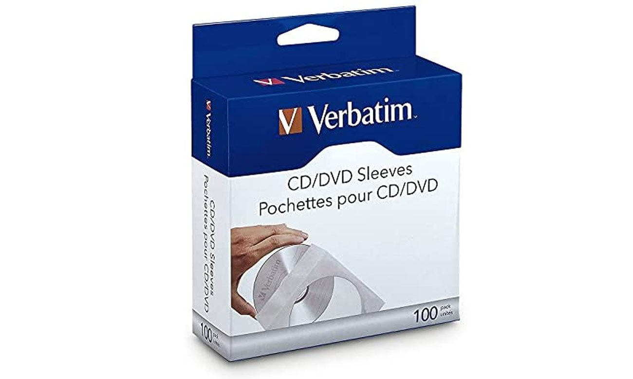Opakowanie na płytę Verbatim Koperta papierowa CD/DVD z okienkiem 100 sztuk