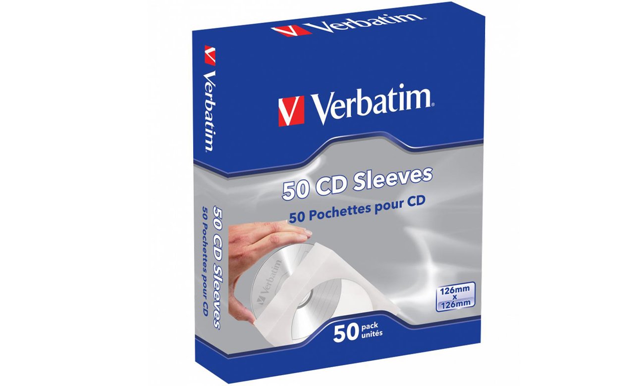 Koperta papierowa Verbatim CD/DVD z okienkiem 50 sztuk