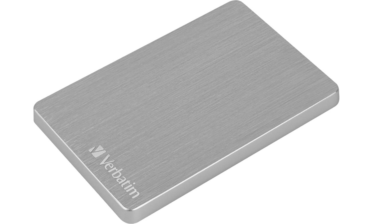 Externe Festplatte HDD Verbatim Store'n'Go Alu Slim Silber - Gesamtansicht