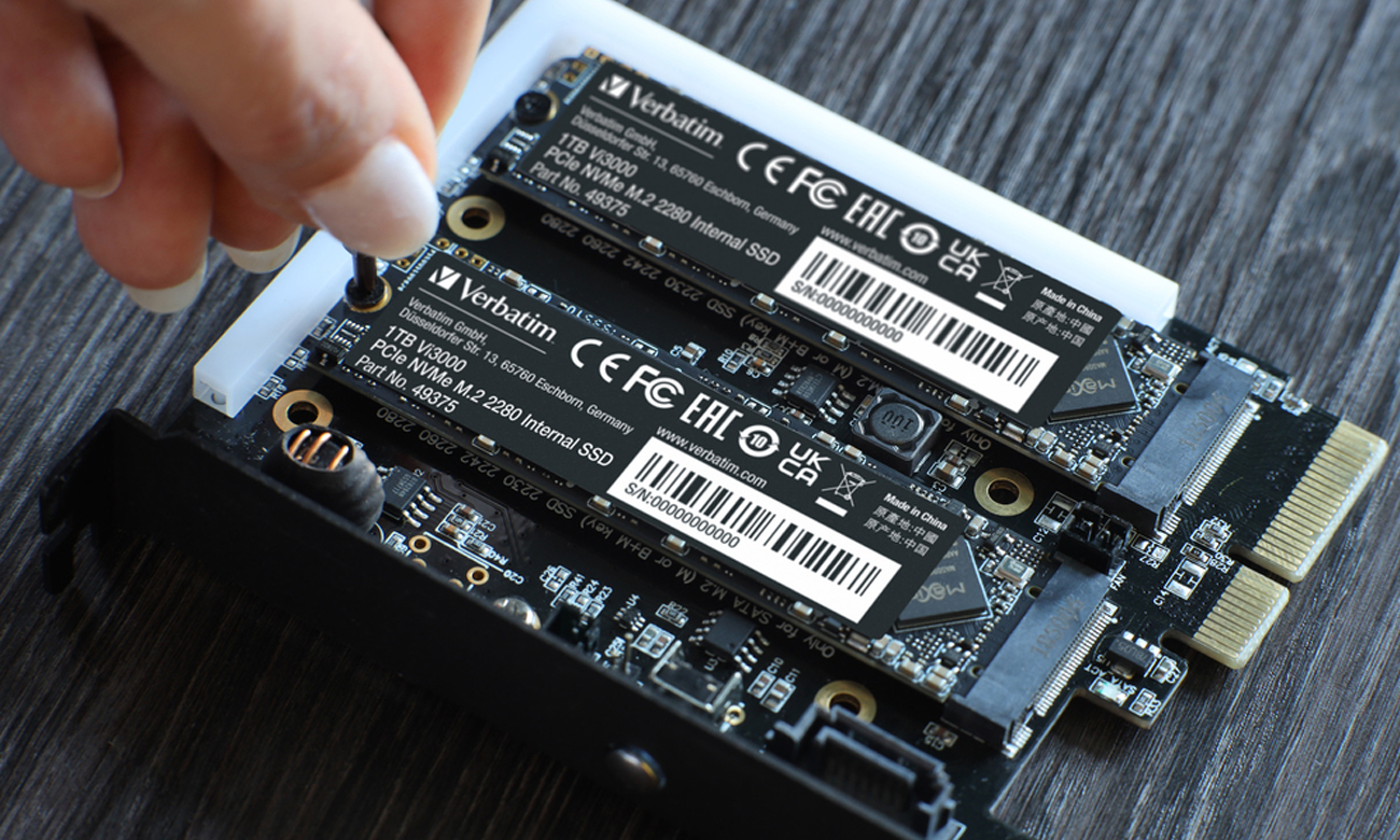 Dysk SSD M.2 PCIe NVMe Verbatim Vi3000 1 TB - Grafika lifestyle