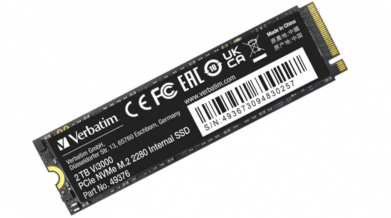 Dysk SSD M.2 PCIe NVMe Verbatim Vi3000 2 TB - Widok ogólny