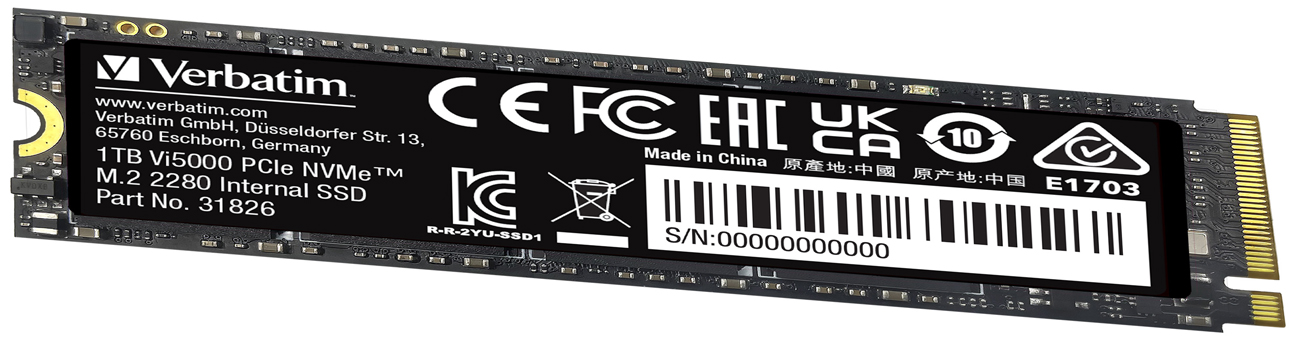 Dysk SSD M.2 PCIe NVMe Verbatim Vi5000 1 TB - Widok ogólny