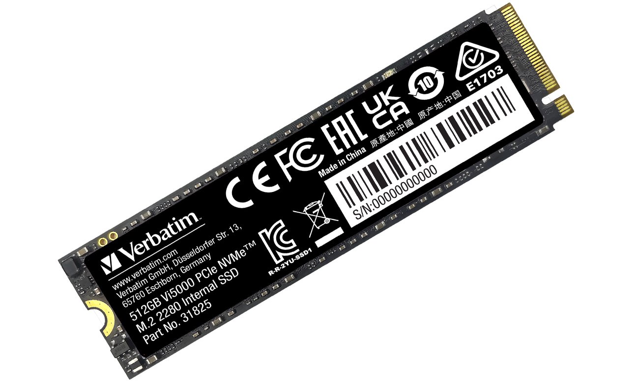 Dysk SSD M.2 PCIe NVMe Verbatim Vi5000 512 GB - Widok ogólny