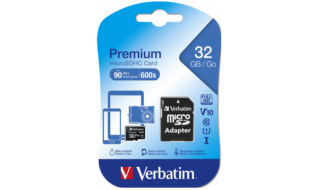 Verbatim 32GB microSDHC Premium 90MB/s Speicherkarte