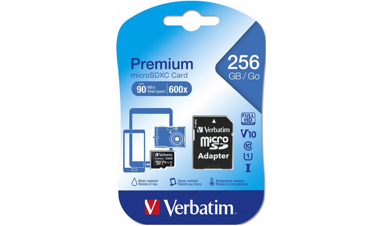 Verbatim 256GB microSDXC Premium 90MB/s Speicherkarte