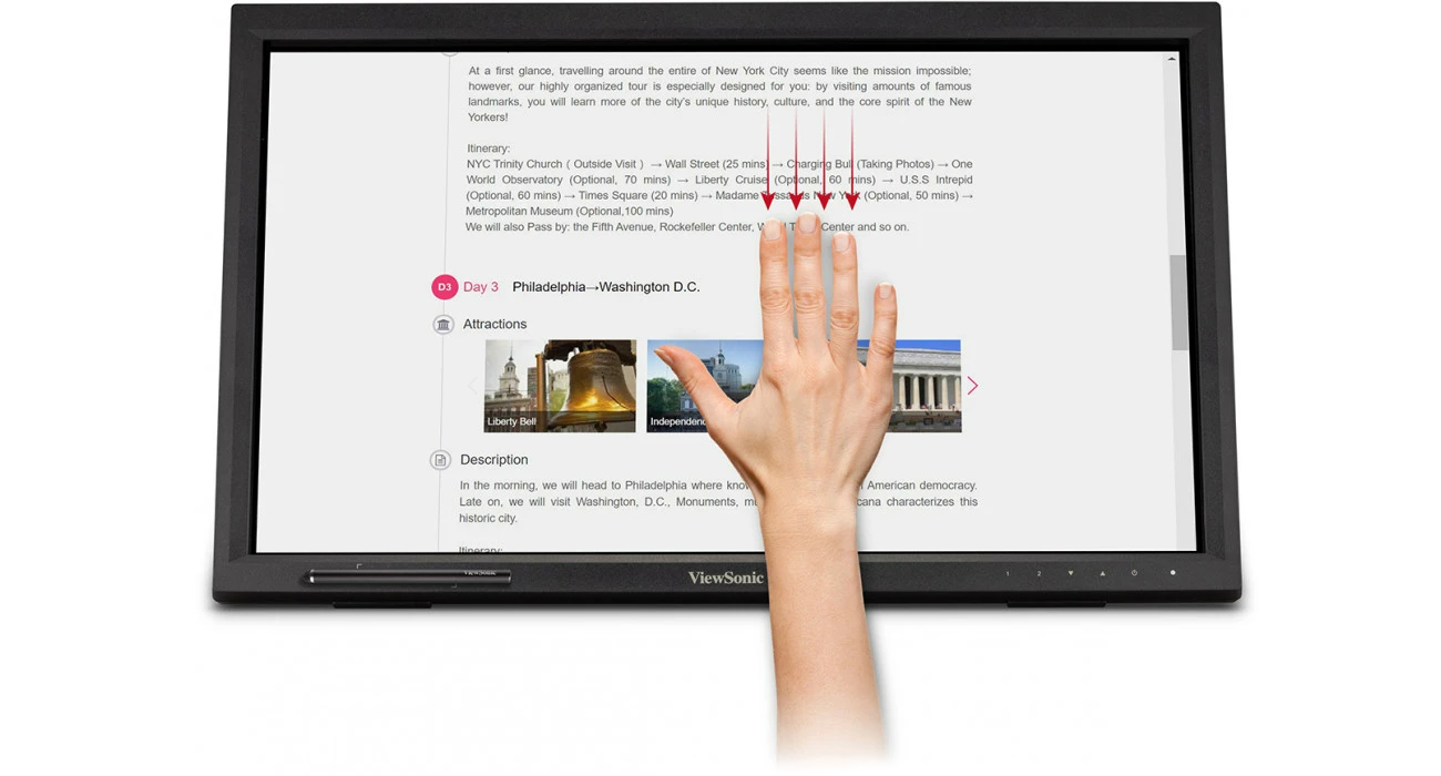 ViewSonic TD2423 ekran dotykowy