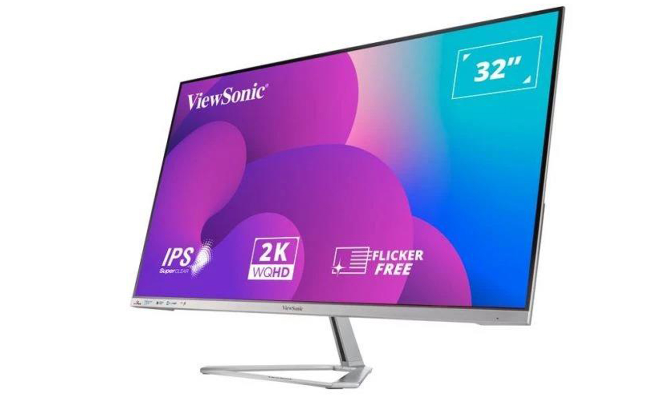 ViewSonic VX3276-2K-MHD-2 widok z przodu pod kątem