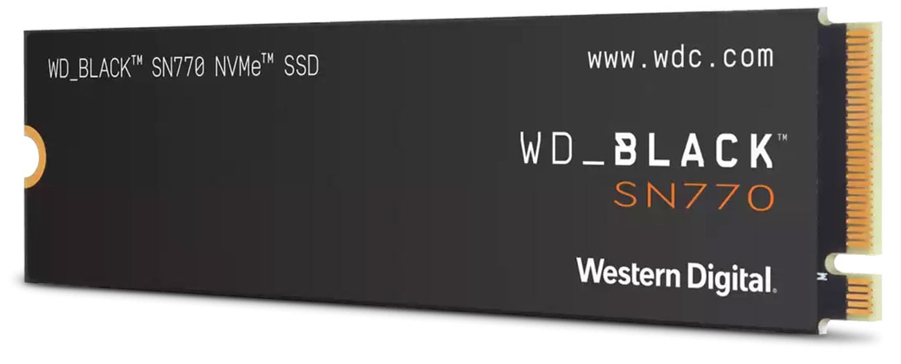Dysk SSD M.2 WD Black SN770 1 TB - Widok z przodu pod kątem