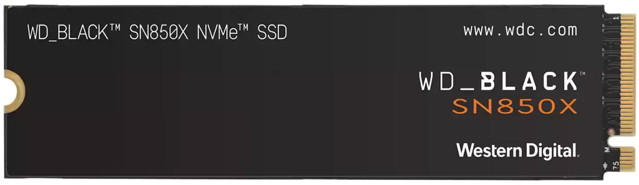 Dysk SSD M.2 NVMe WD BLACK SN850X - Widok od przodu