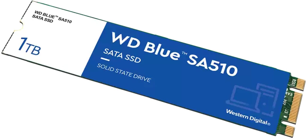 Dysk SSD M.2 WD Blue SA510 1 TB - Widok od przodu pod ktem