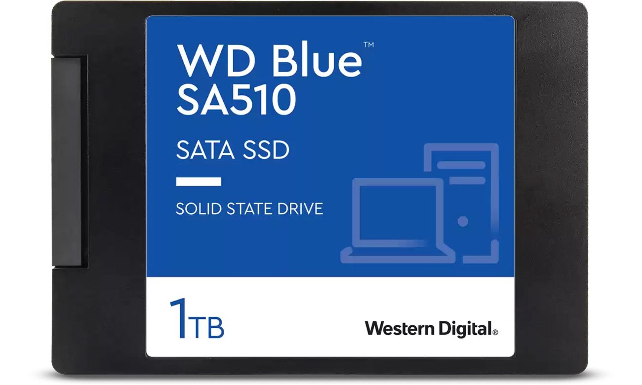 Dysk SSD 2,5'' WD Blue SA510 1 TB - Widok od przodu