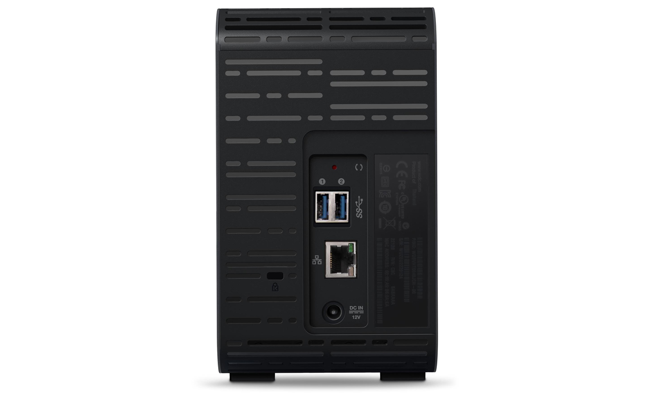 WD My Cloud EX2 8TB Widok Z Tyłu