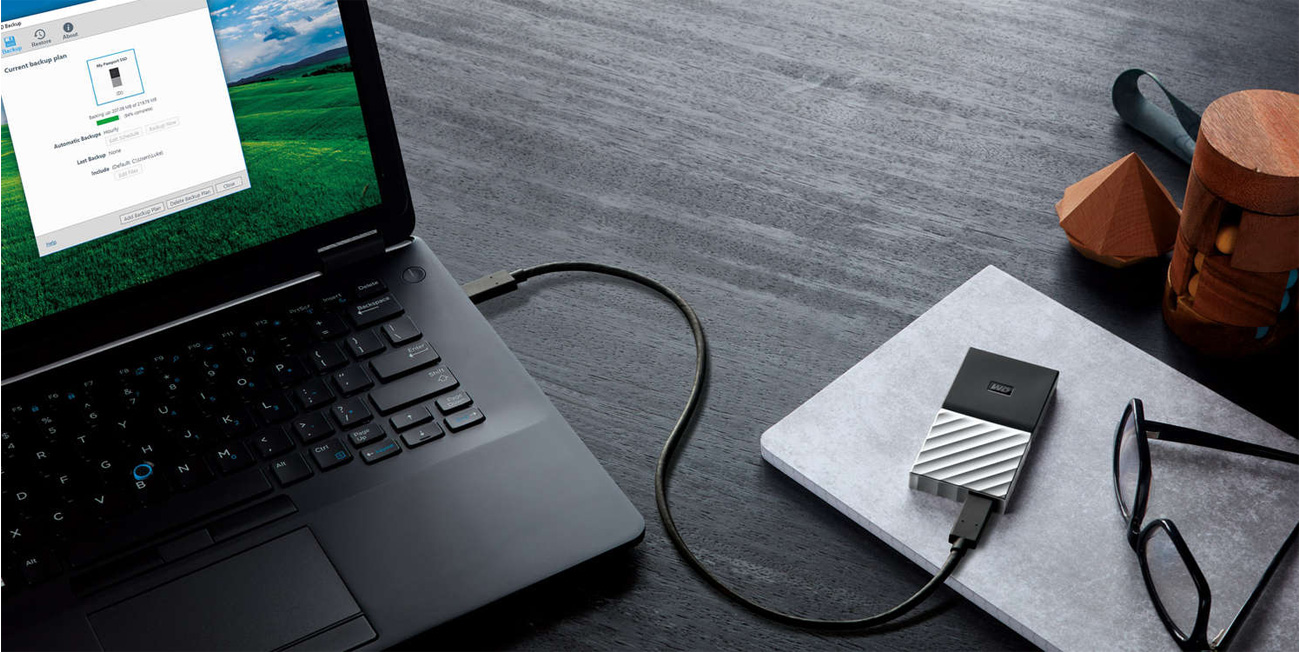 WD My Passport Blue SSD Automatyczne kopie zapasowe