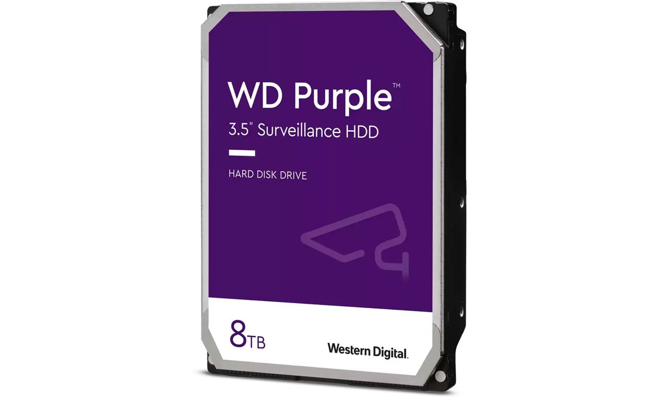 Dysk twardy WD Purple 8 TB - Widok od przodu pod kątem