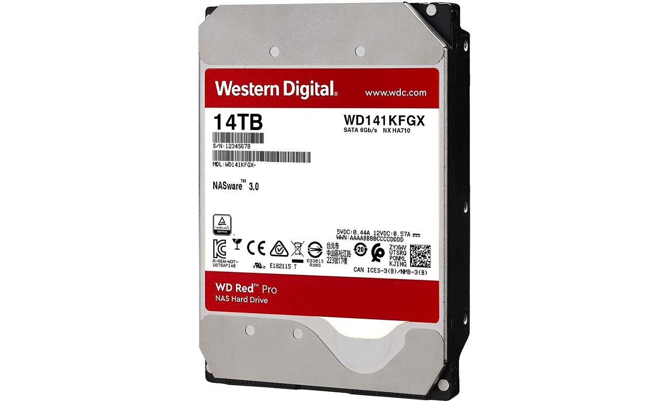 Dysk HDD WD RED PRO 14TB 7200obr. 512MB WD141KFGX