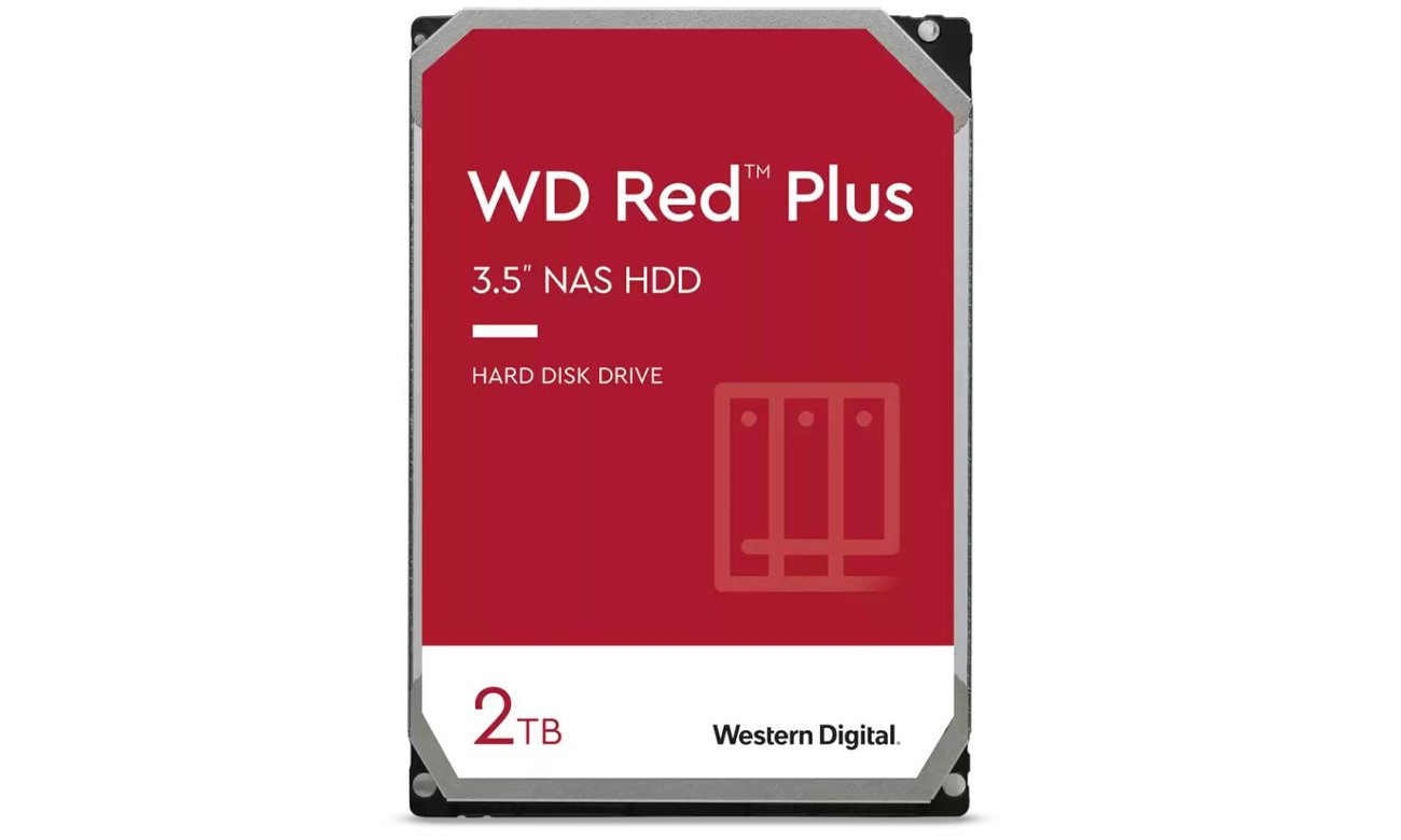 HDD 3,5'' WD Red Plus NAS 2 TB - Frontansicht