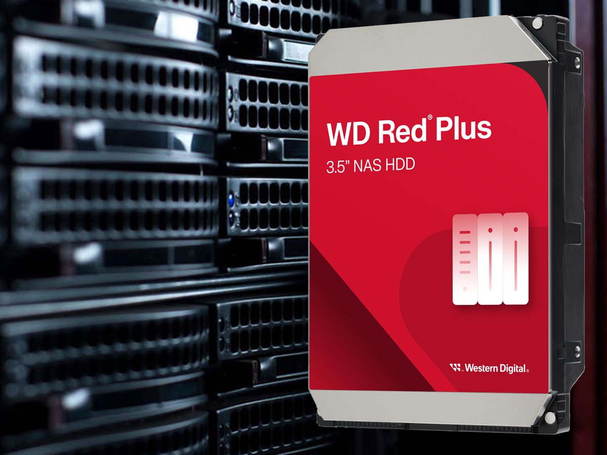 HDD-Festplatte WD RED PLUS - Grafik mit Hintergrund