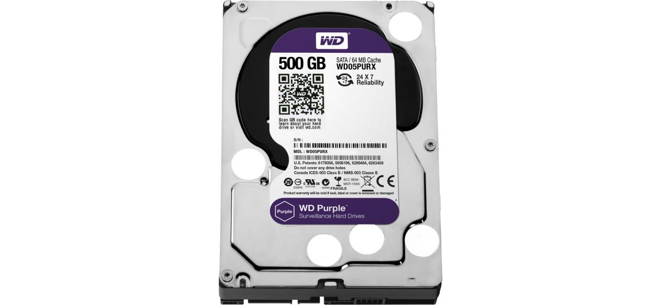 WD PURPLE 500GB 5400obr. 64MB obniżone zużycie energii