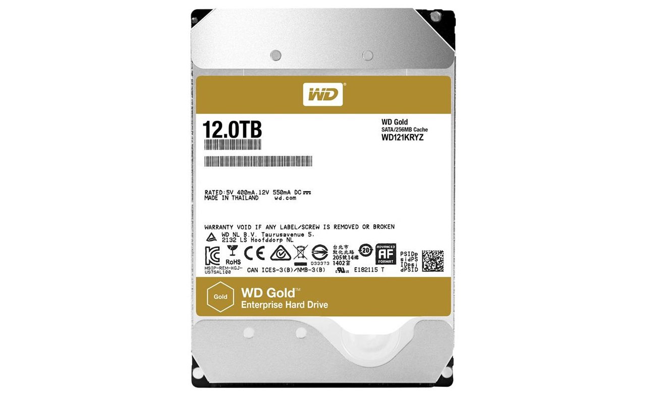 WD 12TB 7200 U/min 256MB GOLD