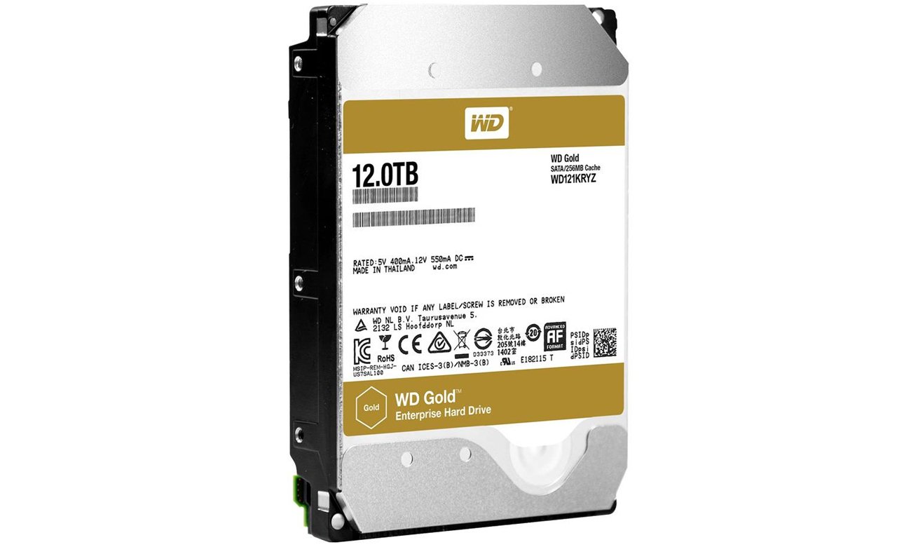 WD 12TB 7200 U/min 256MB GOLD