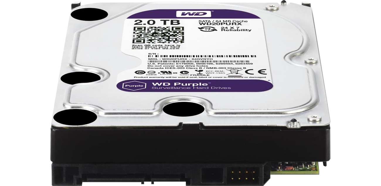 WD 2TB IntelliPower 64MB PURPLE złącza
