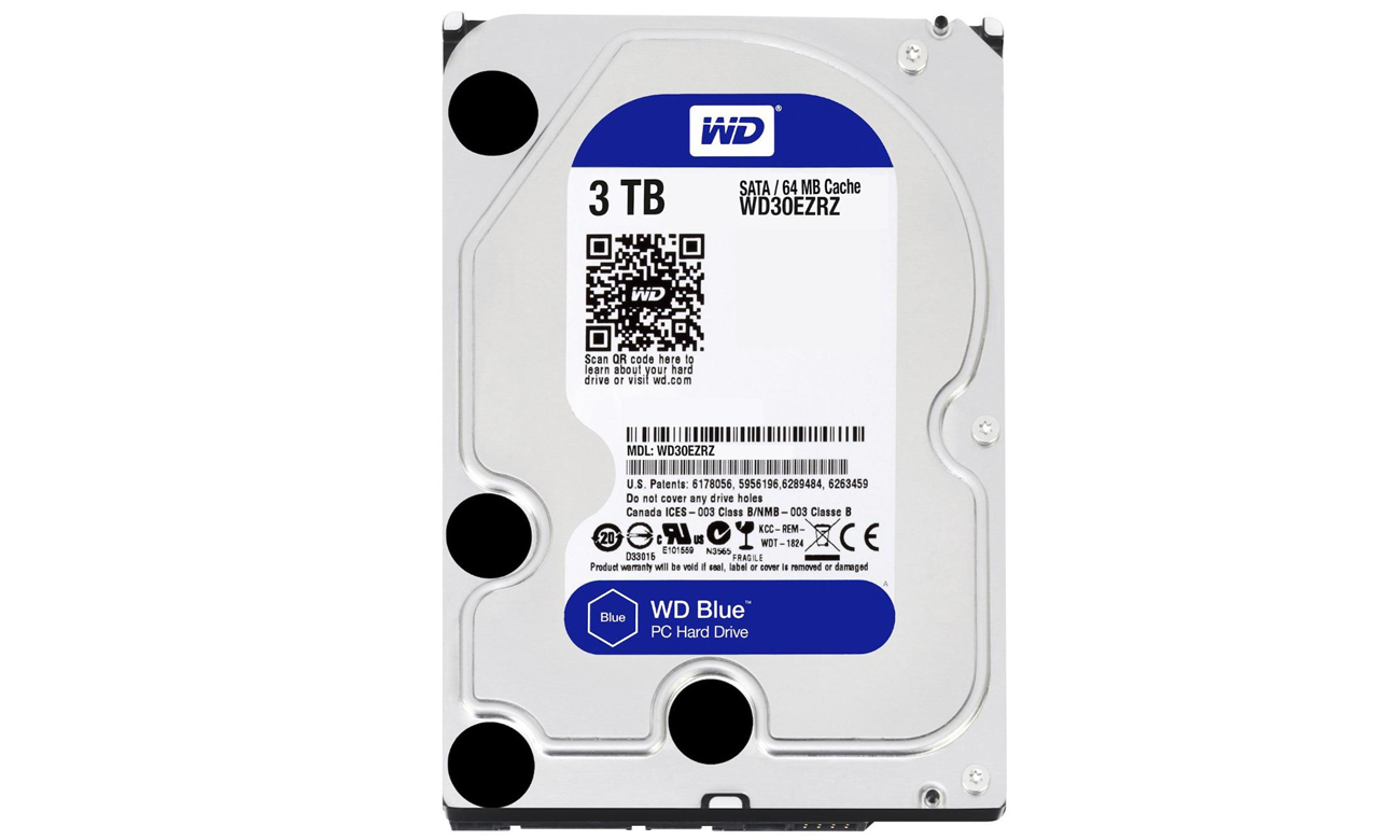 Dysk twardy SATA III WD 3TB 5400obr. 64MB BLUE WD30EZRZ