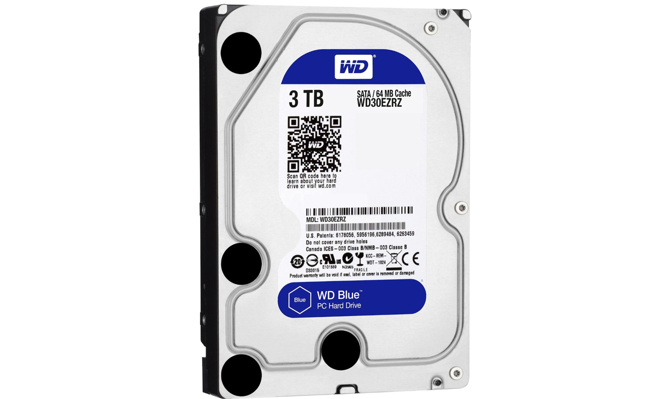 Dysk twardy SATA III WD 3TB 5400obr. 64MB BLUE WD30EZRZ