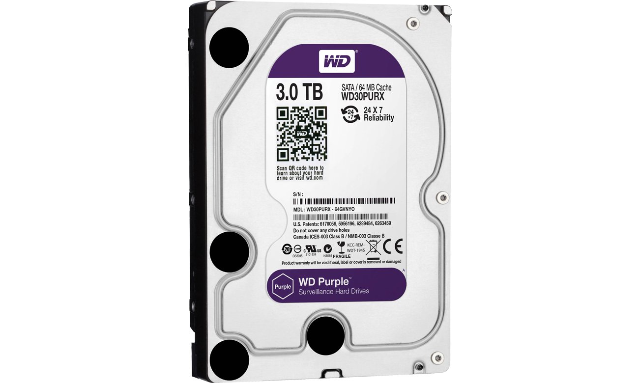 WD 3TB IntelliPower 64MB PURPLE WD30PURX