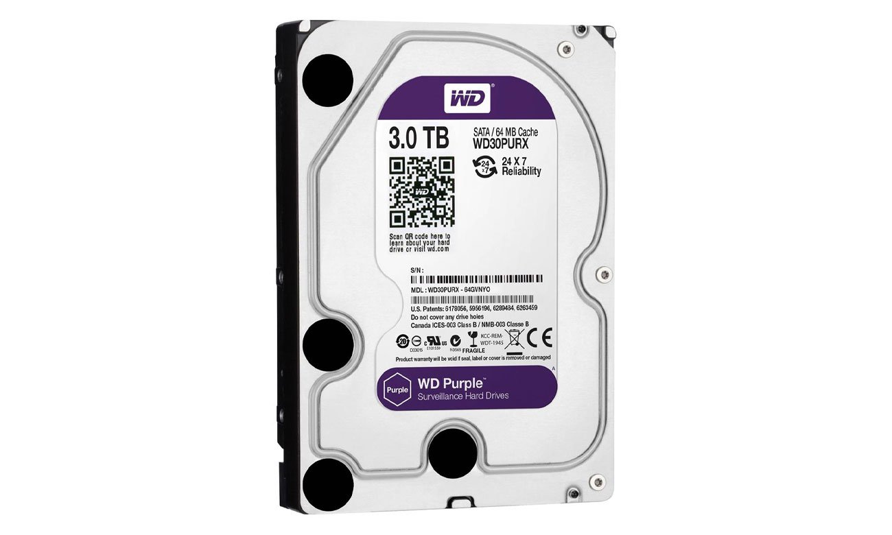 WD 3TB IntelliPower 64MB PURPLE idealne dyski do monitoringu pojemność 6tb
