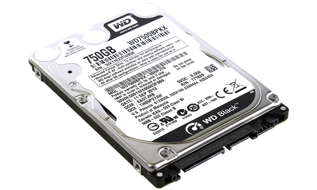 WD Black WD7500BPKX dwurdzeniowy procesor