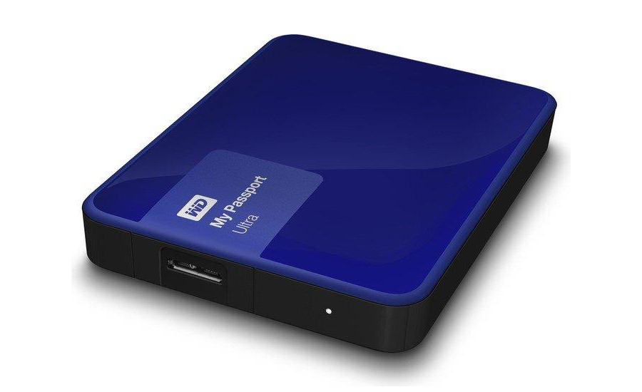 WD Passport Ultra 4TB niebieski widok z góry