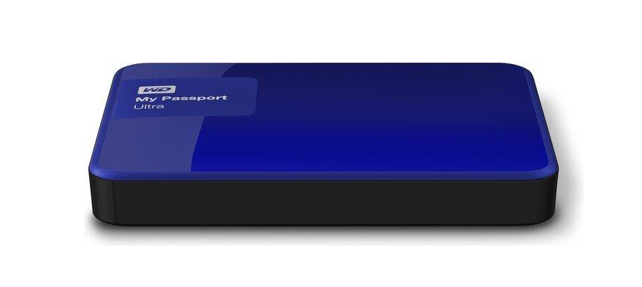 WD Passport Ultra 4TB niebieski widok z boku
