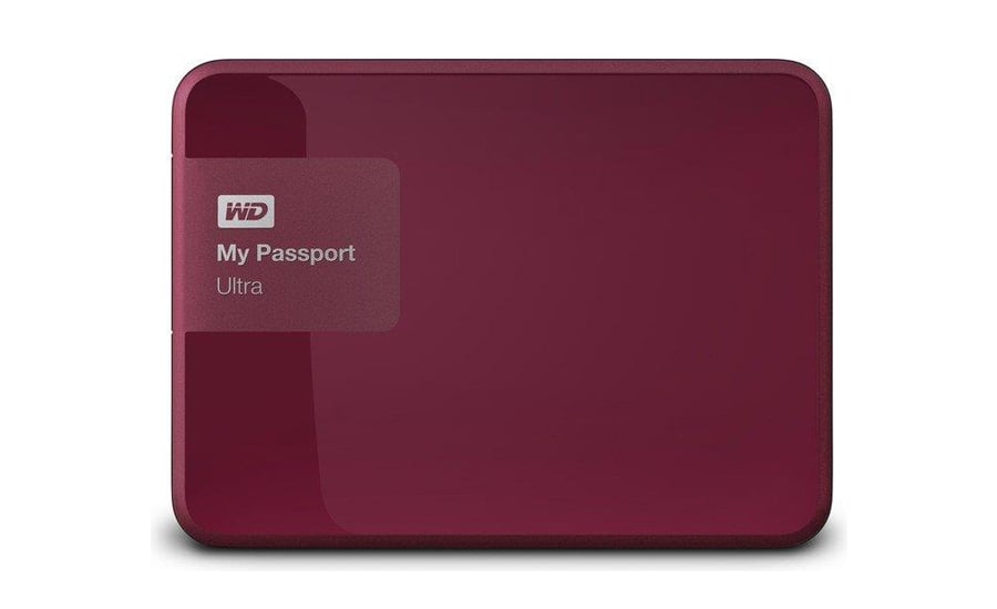 WD Passport Ultra 4TB bordowy widok z przodu