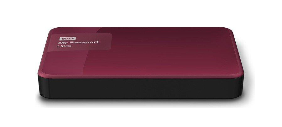 WD Passport Ultra 4TB bordowy widok z boku