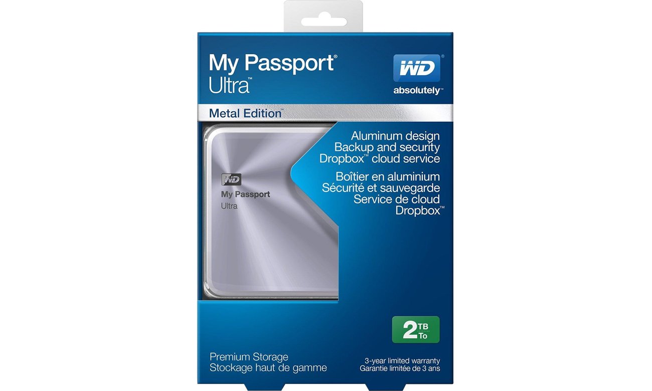 WD My Passport Ultra Metal opakowanie