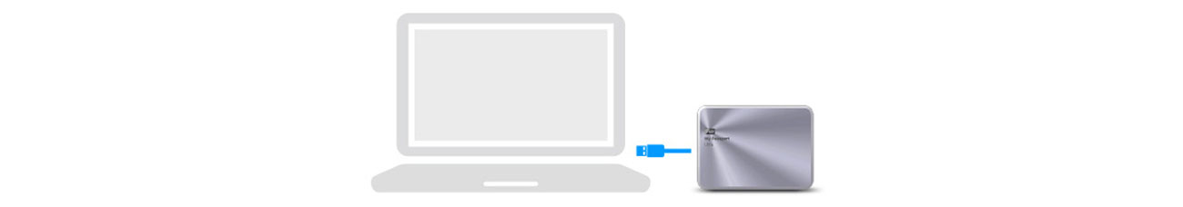 WD My Passport Ultra Metal podłączanie przez USB łatwa instalacja