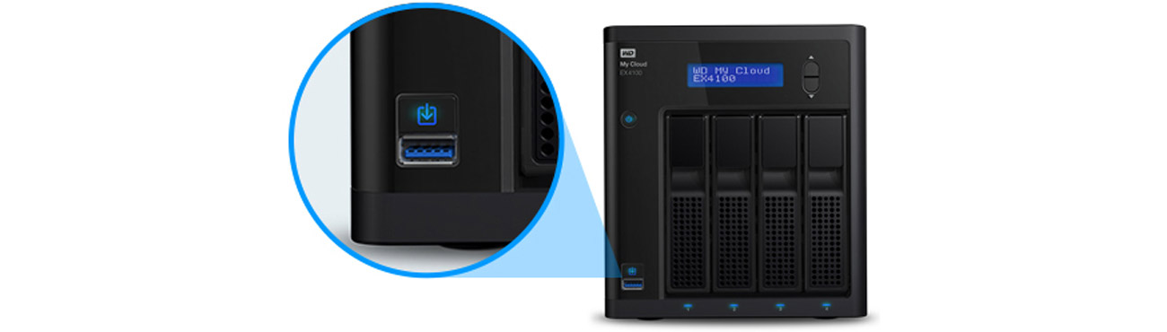 Dysk/macierz sieciowa WD My Cloud EX4100 - autoamtyczne kopiowanie z USB