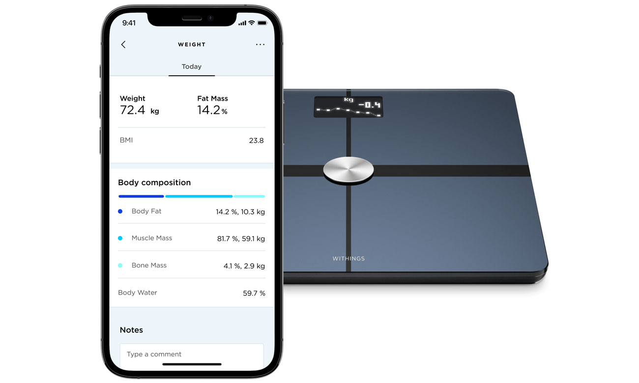 Inteligentna waga Withings Body+ Czarna
