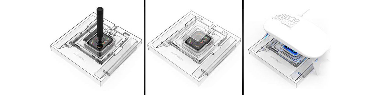 Whitestone Dome Glass do Apple Watch 4 (44mm) Instalacja