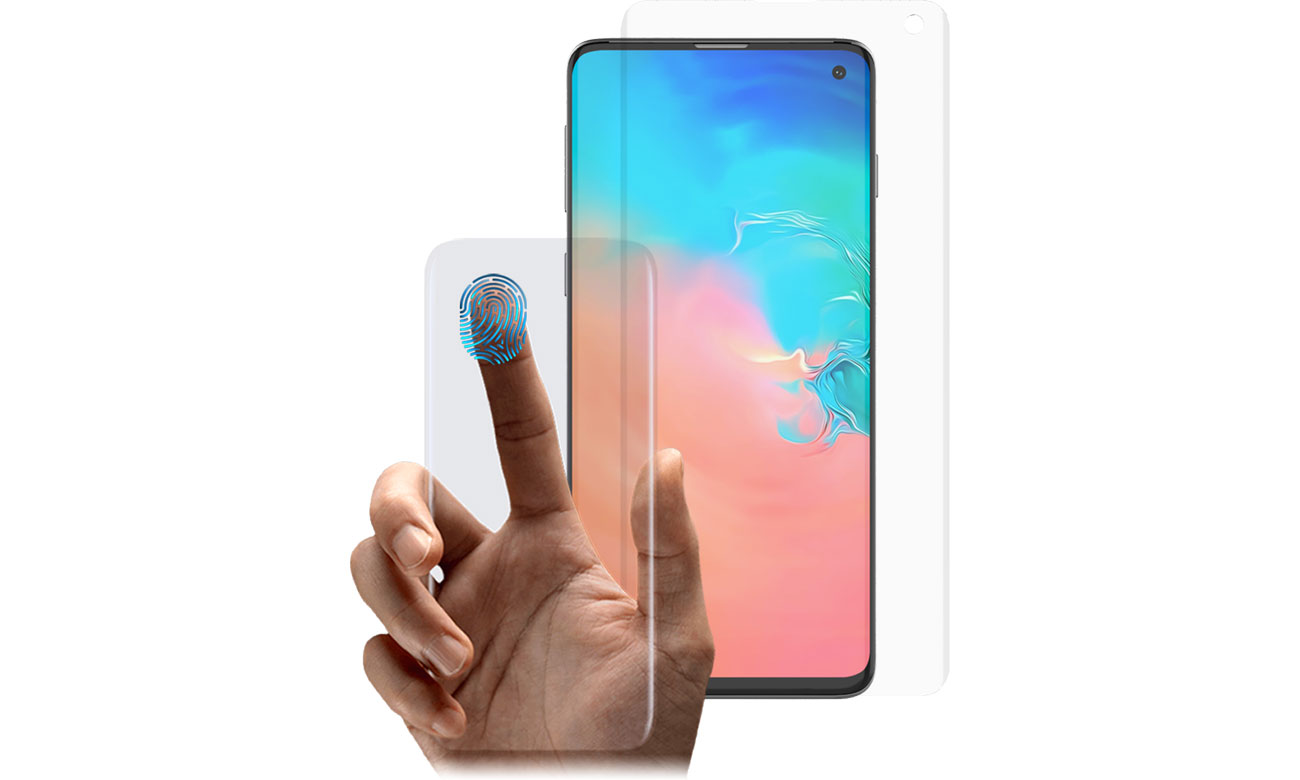 Whitestone Dome Glass Kompatybilność z czytnikiem Galaxy S10