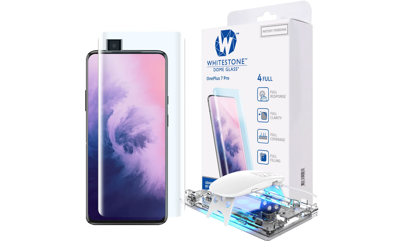 Whitestone Szkło Hartowane Dome Glass + UV do OnePlus 7 Pro 8809365403592