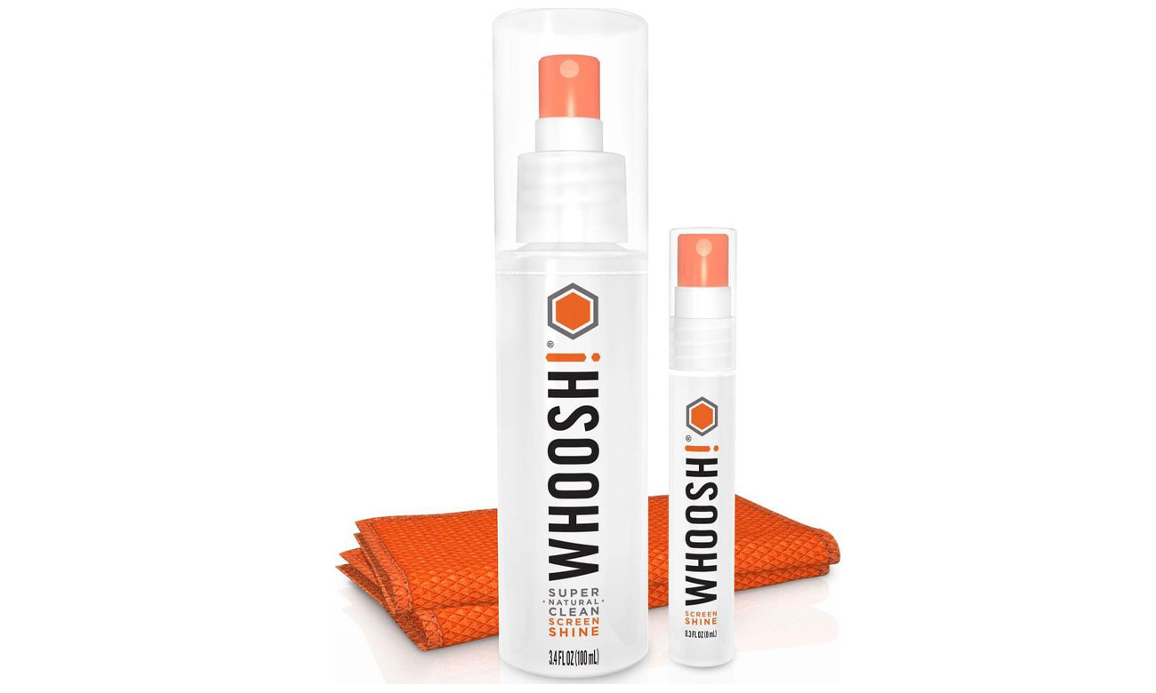 Spray zur Bildschirmreinigung 100ml+8ml + 2 Tücher Whoosh Duo 