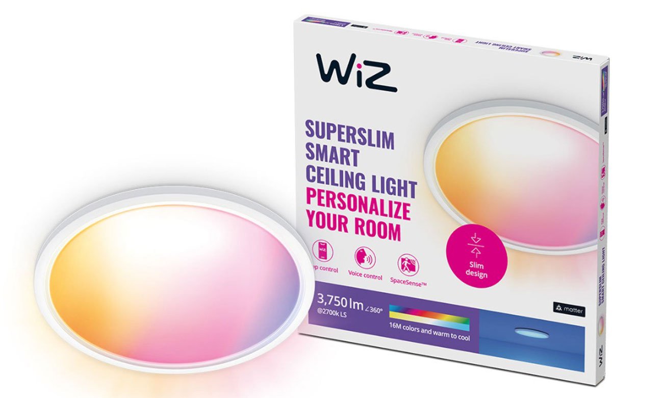 Inteligentna lampa WiZ SuperSlim Ceiling 32W 27-65K RGB