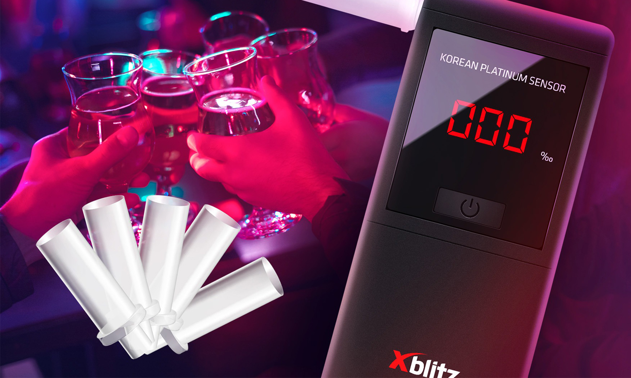 Pięć dodatkowych ustników do alkomatu Xblitz Ether - Grafika lifestyle