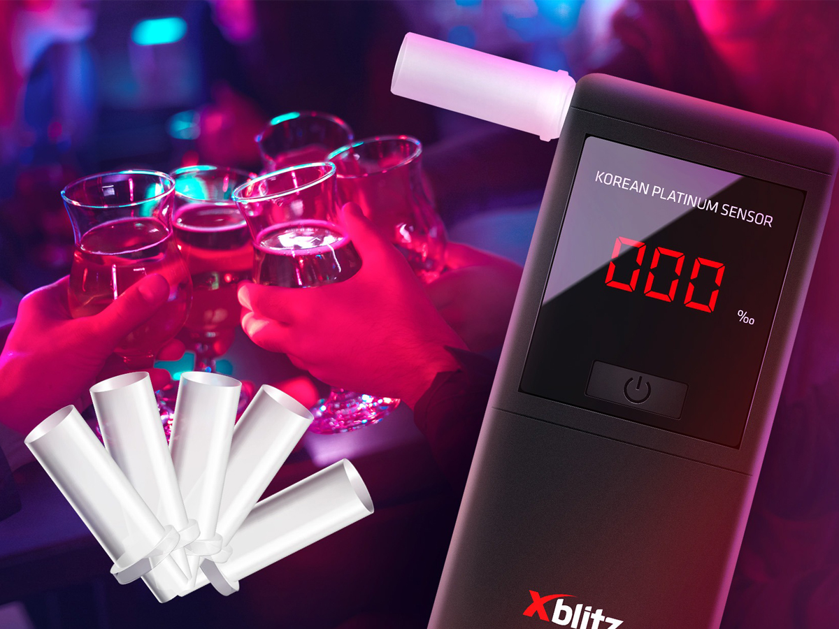 Pięć dodatkowych ustników do alkomatu Xblitz Ether - Grafika lifestyle