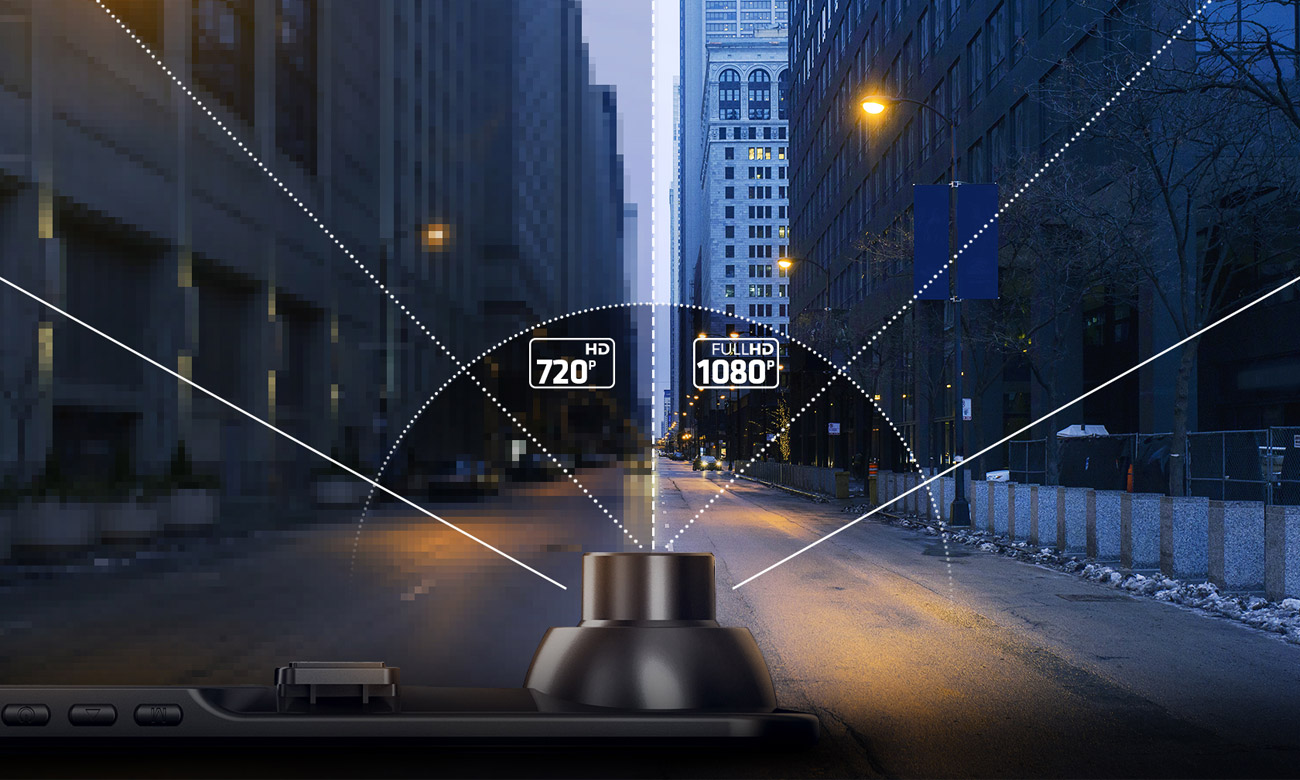Wideorejestrator Xblitz Mirror View - Rozdzielczość Full HD i szeroki kąt widzenia