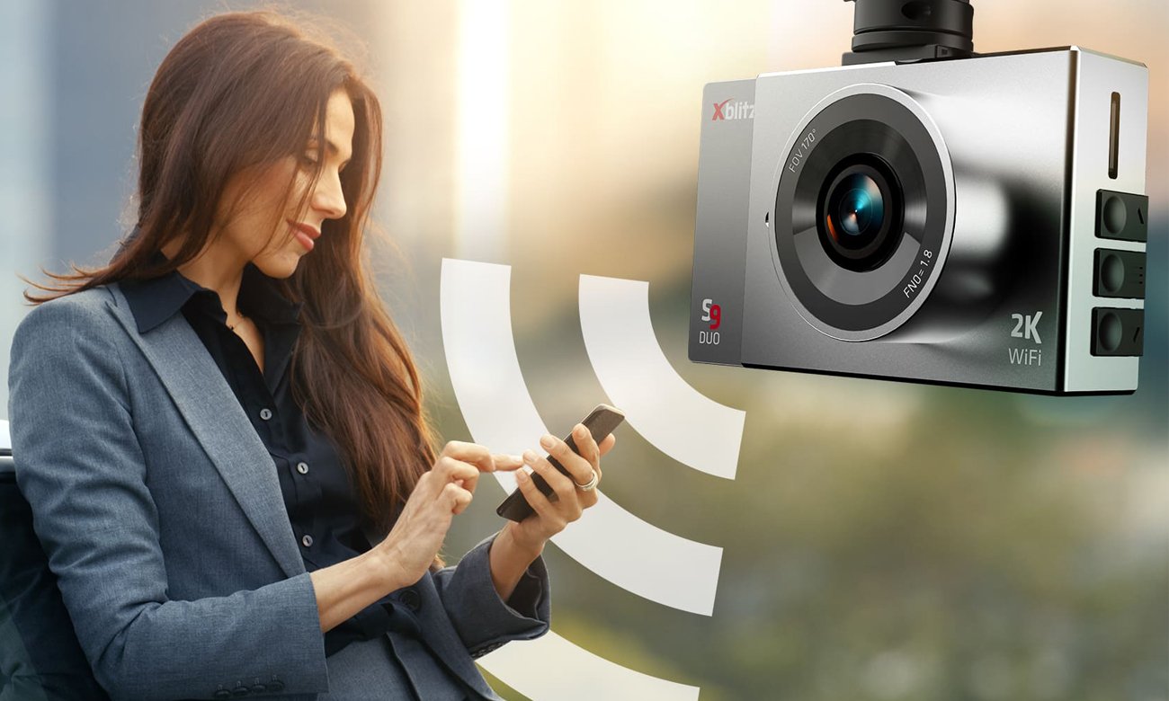 Wideorejestrator Xblitz S9 Duo - Moduł Wi-Fi i dedykowana aplikacja