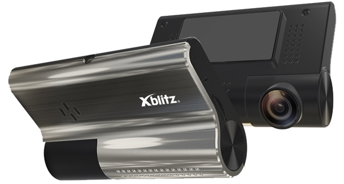 Wideorejestrator Xblitz X6 Wi-Fi - Widok od przodu i od tyłu pod kątem